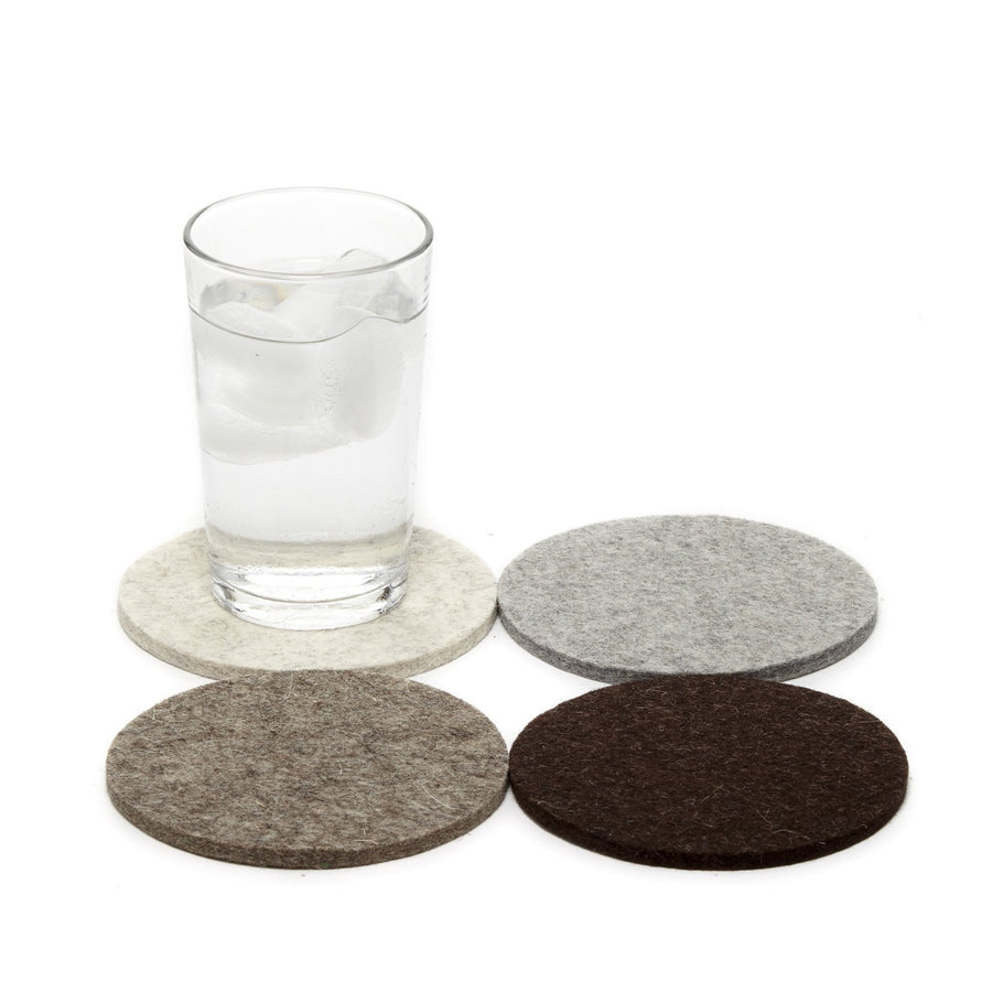 4 pack Bierfilzl Round Coaster- Earth
