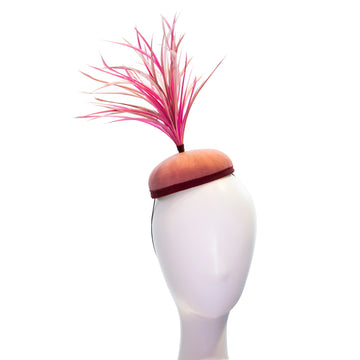 Bettina Biot Feather fascinator- Pink