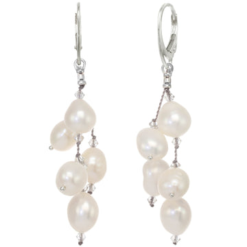 Fresh water Pearl cluster earring