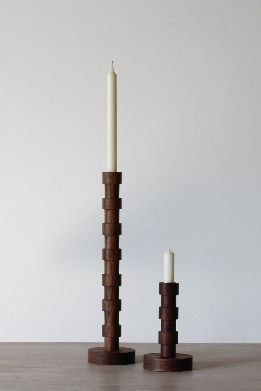 Large Franc Candle Holder- Walnut
