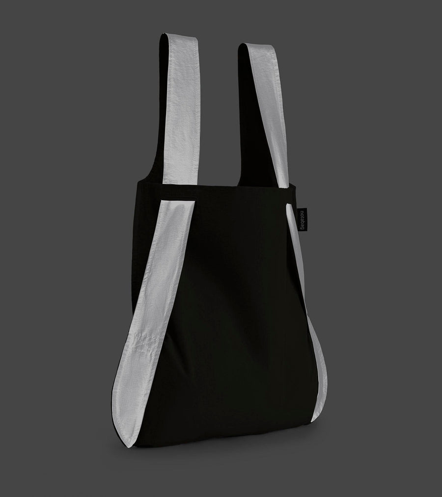 Black Reflective convertible tote/ backpack