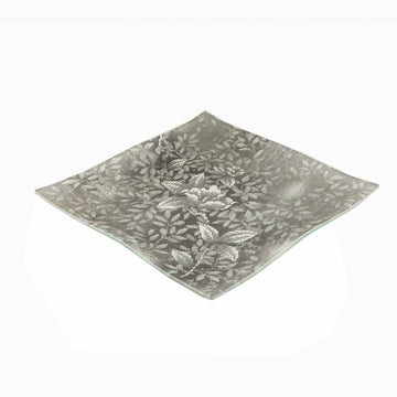 Crystal Oshima Large Square plate- Floral