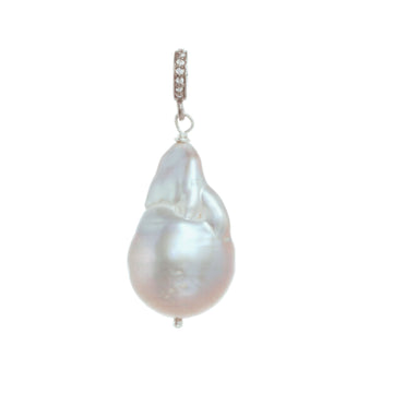 Large White Baroque Pearl Pendent