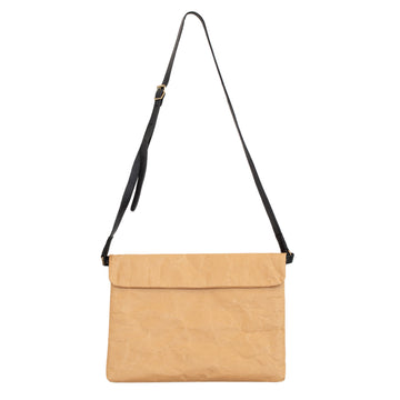 Natural paper laptop Sleeve Messenger bag with detachable strap