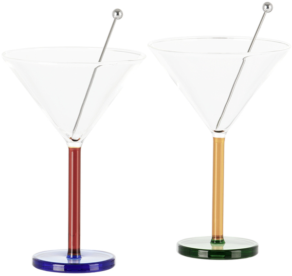 Piano Cocktail Set in Dizzy Martini (Yellow & Red Stems) – Yowie