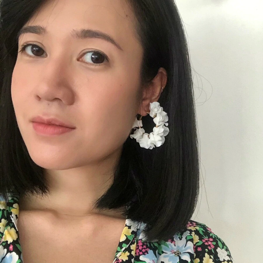 Flower Hoops- Red