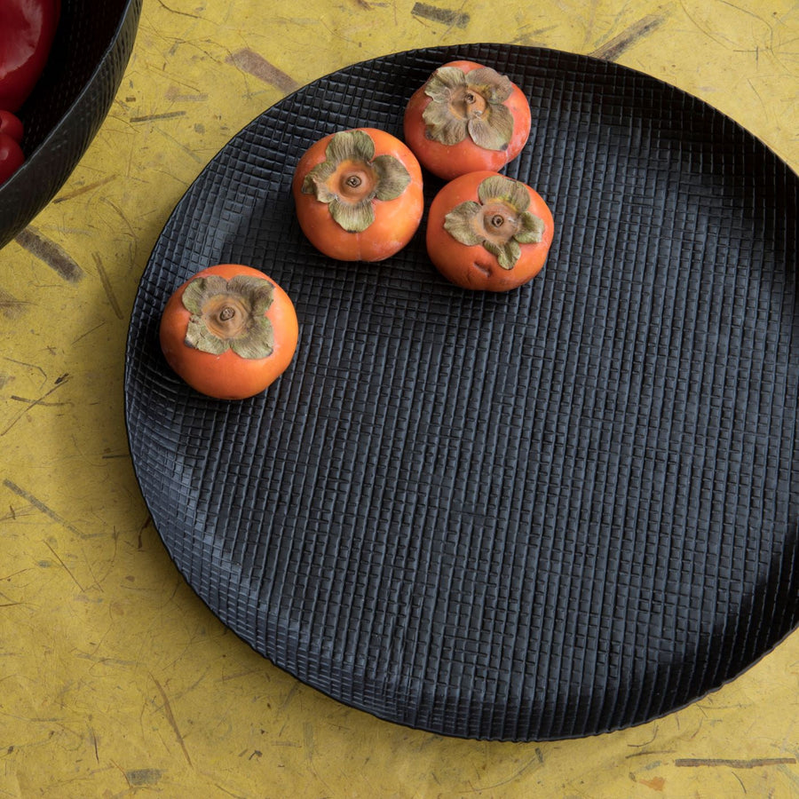 Black Crosshatch Aluminum Tray