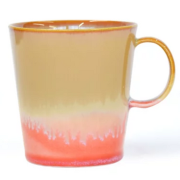 Porcelain Mug- Camel/ Salmon